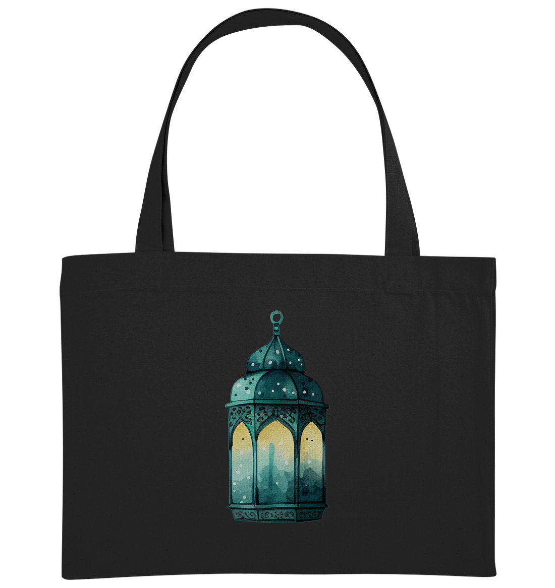 Ramadan Lantern Green - Organic Shopping-Bag