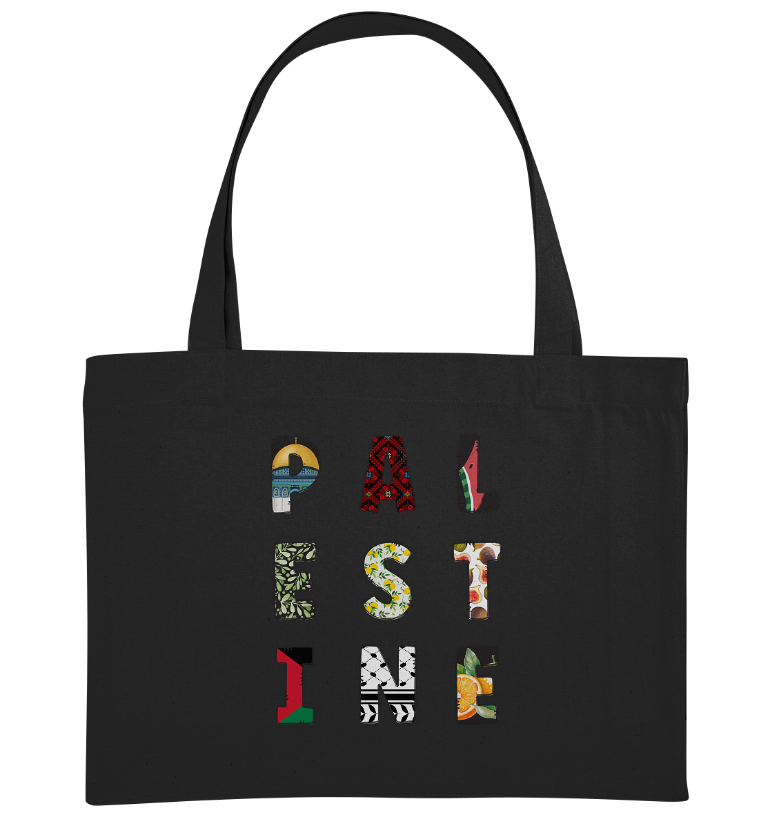 Palestine single letters - Organic Shopping-Bag