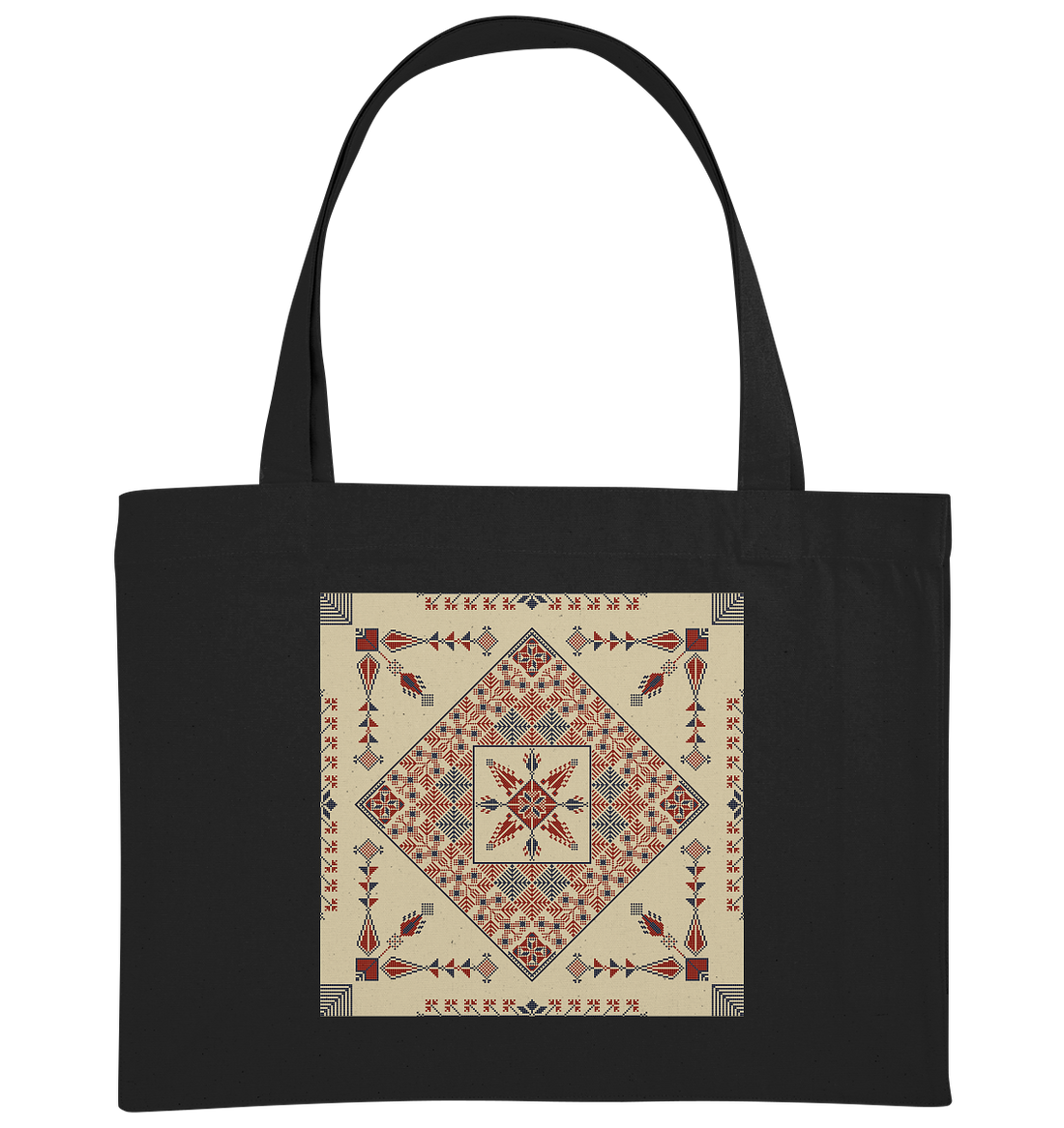 Natural and Red Pattern - Organic Shopping-Bag