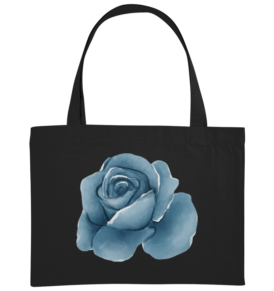 Watercolor Flower blue - Organic Shopping-Bag