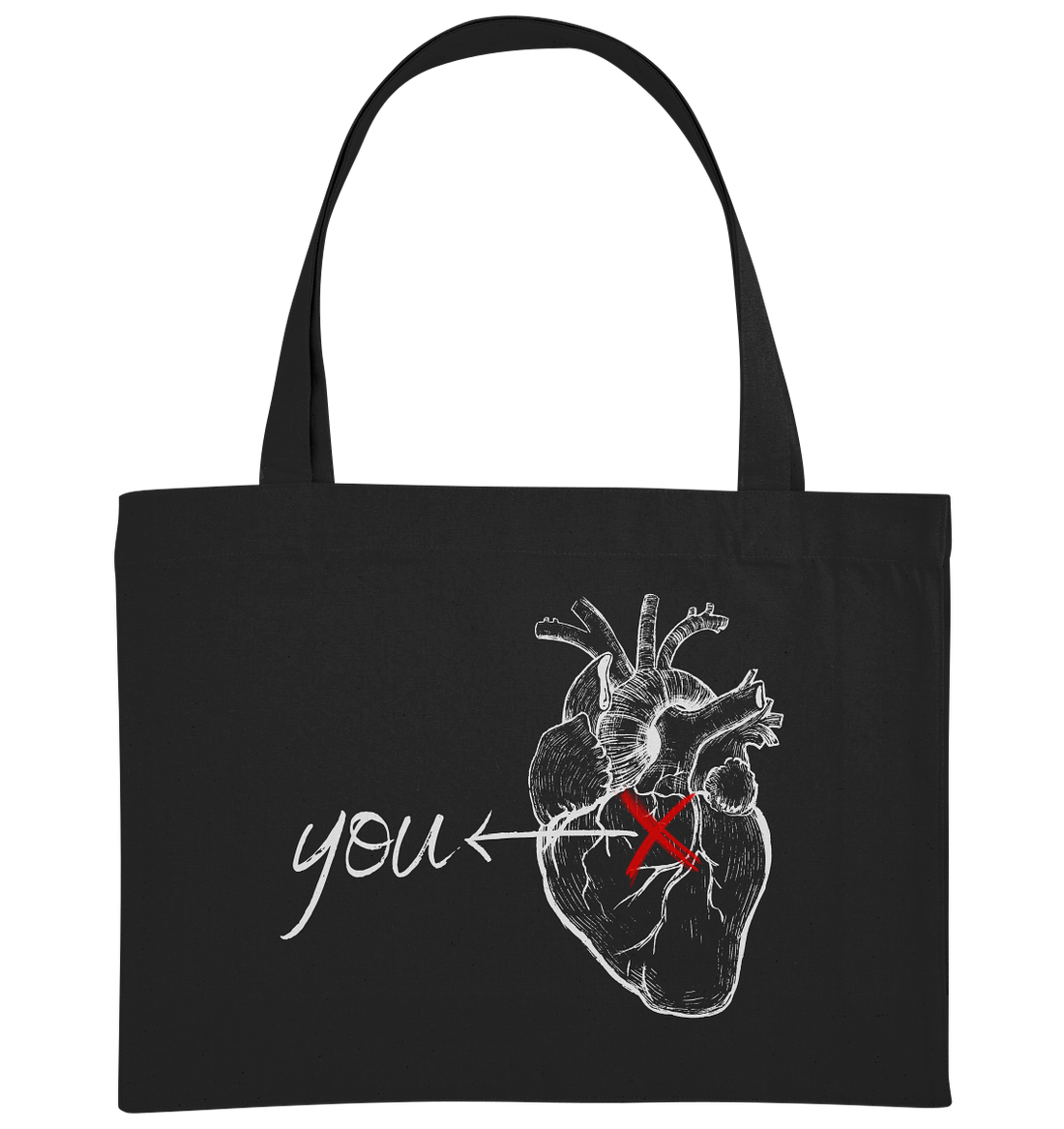 You - Heart - Organic Shopping-Bag