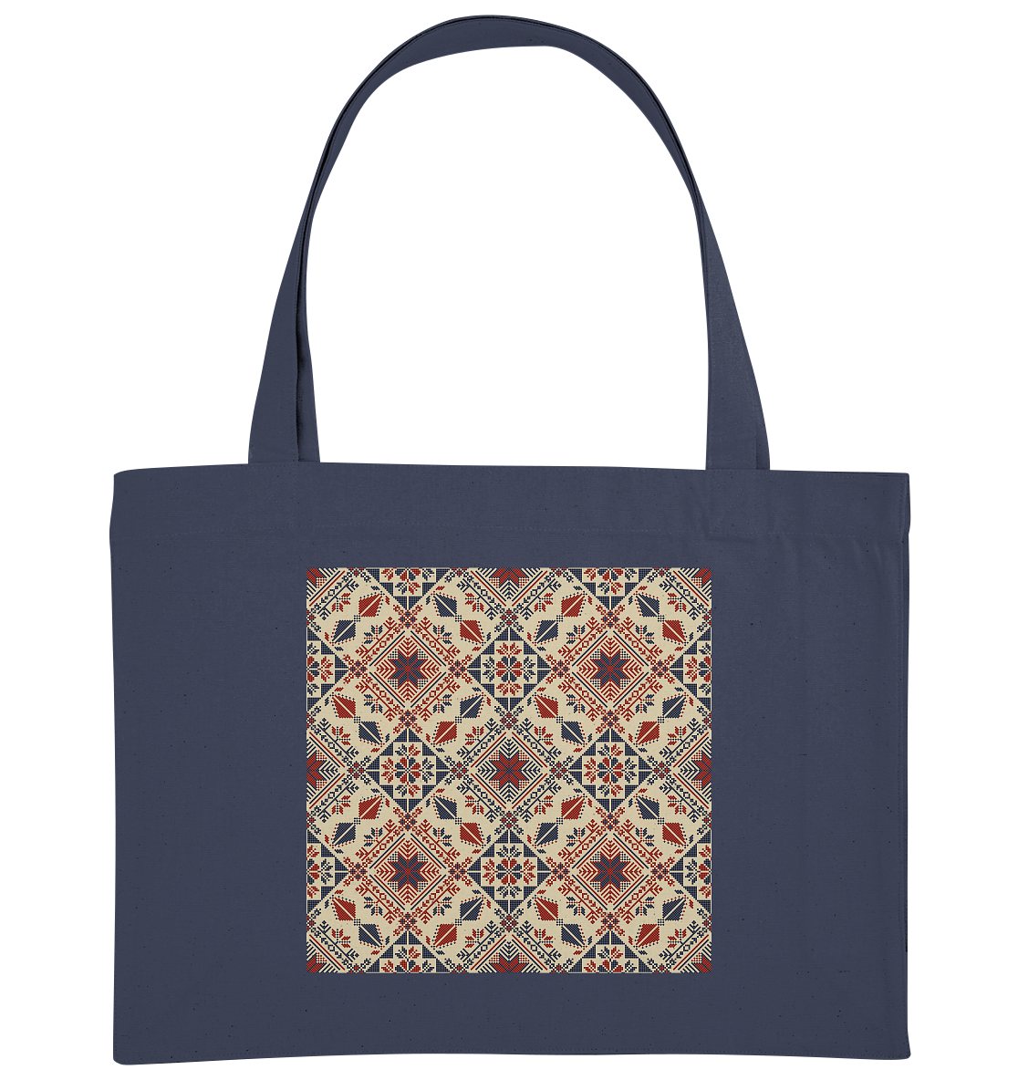 Red and Blue Circle Pattern - Organic Shopping-Bag