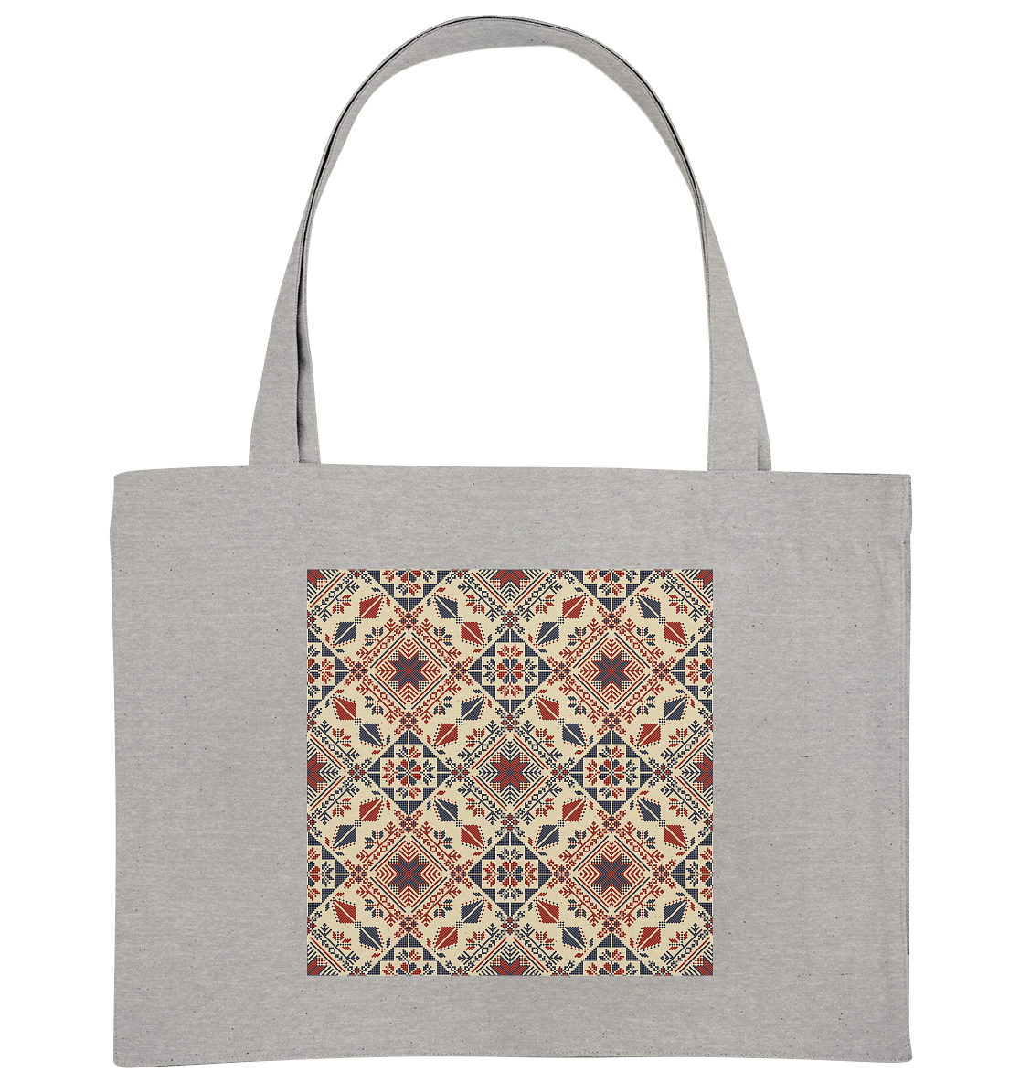 Red and Blue Circle Pattern - Organic Shopping-Bag