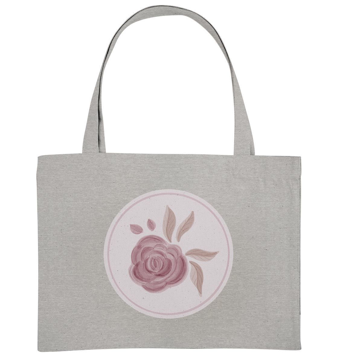 Blume Rund Rose - Organic Shopping-Bag