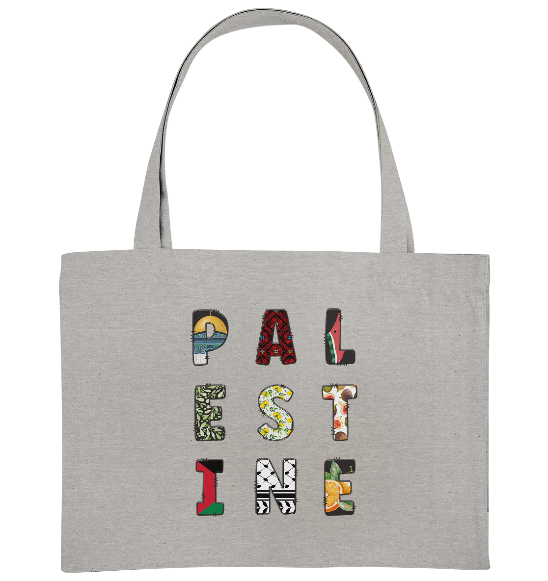 Palestine single letters - Organic Shopping-Bag