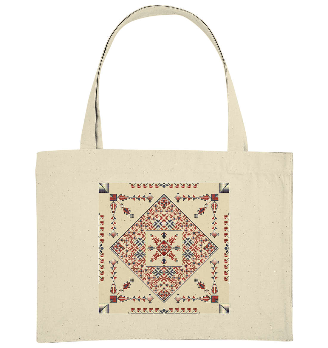 Natural and Red Pattern - Organic Shopping-Bag