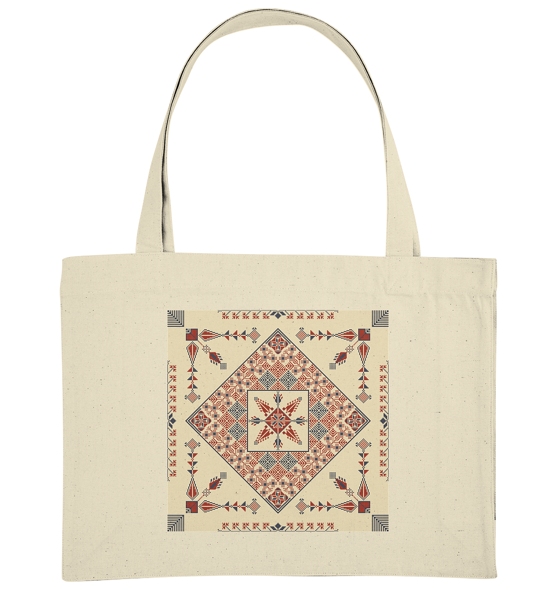 Natural and Red Pattern - Organic Shopping-Bag