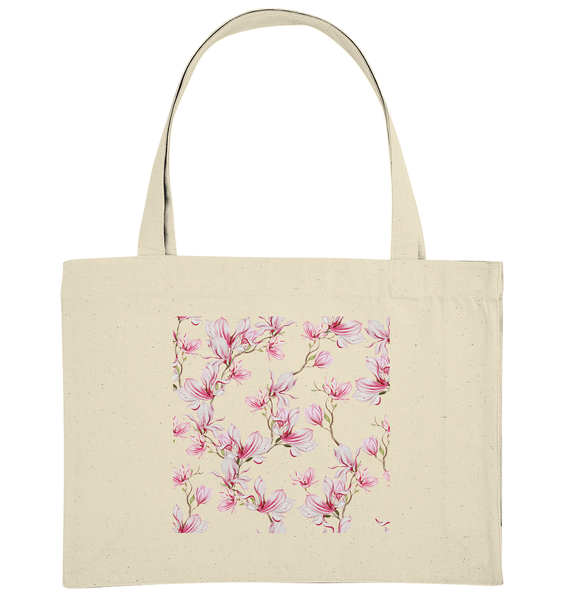 Blumenmuster Rosa - Organic Shopping-Bag