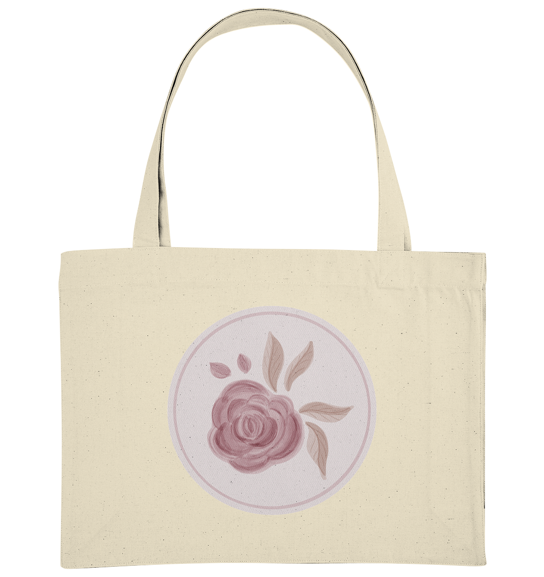 Blume Rund Rose - Organic Shopping-Bag