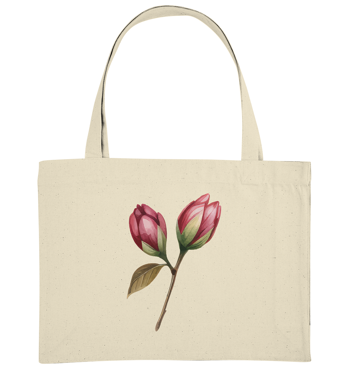 Blume Knospe Bordeaux - Organic Shopping-Bag