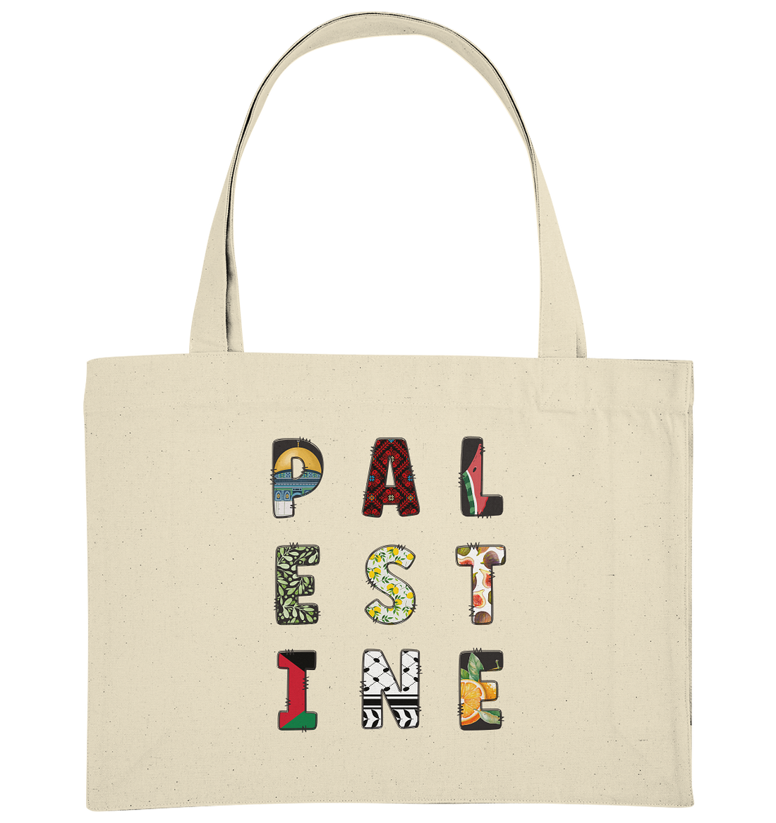 Palestine single letters - Organic Shopping-Bag