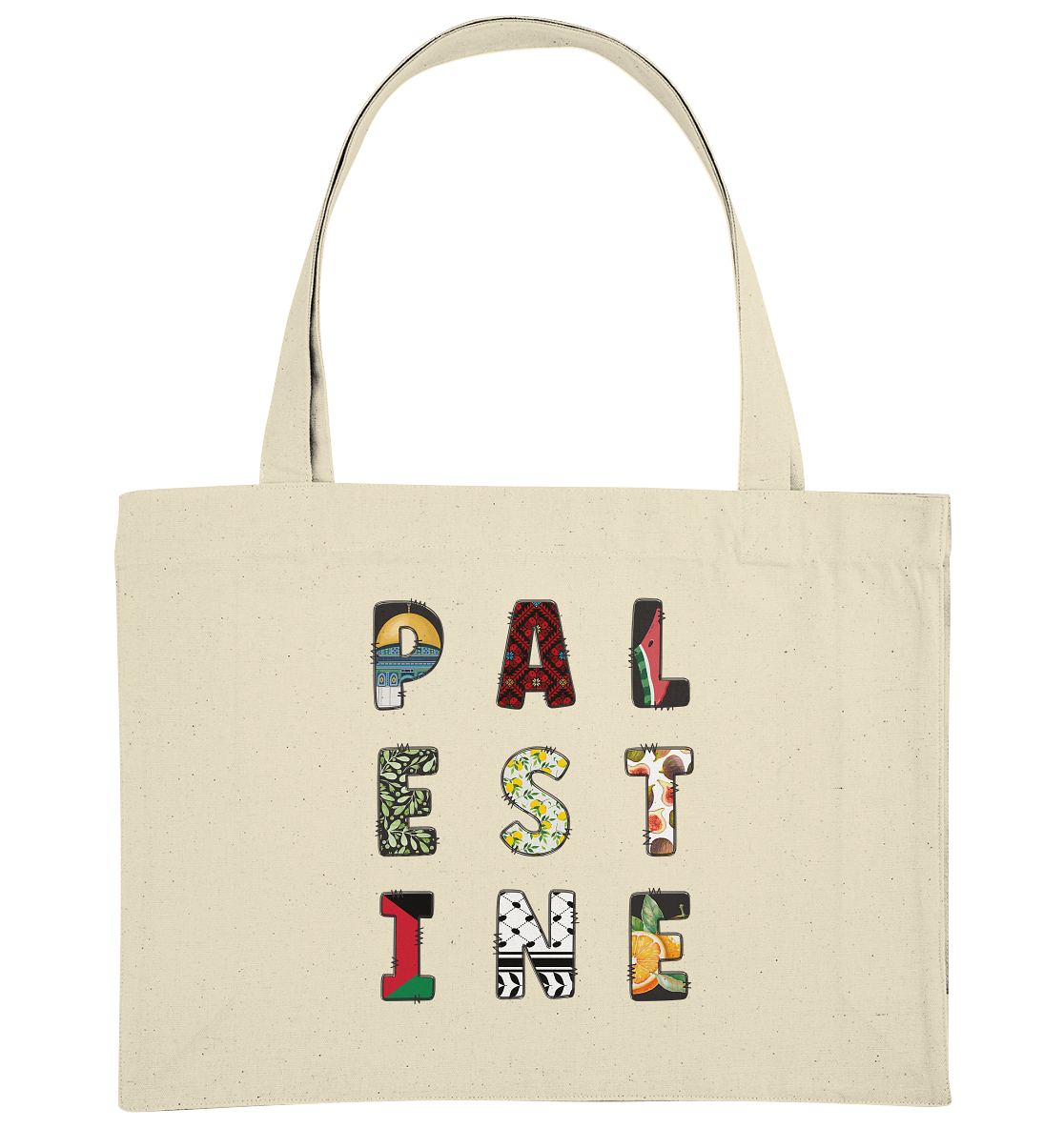 Palestine single letters - Organic Shopping-Bag