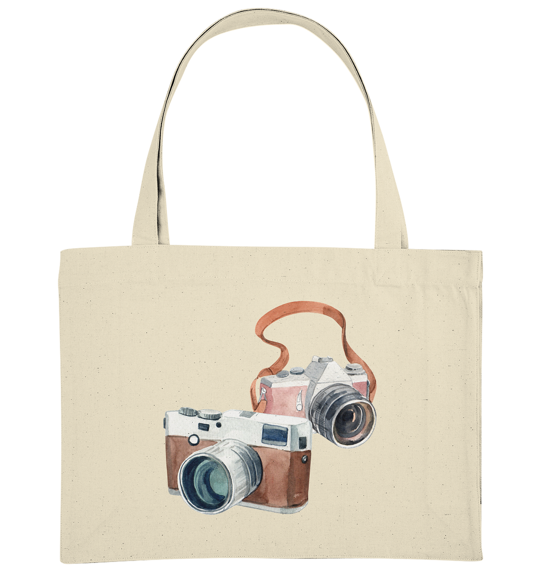 Watercolor Camera - Organic Shopping-Bag