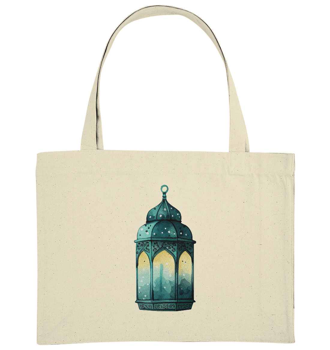 Ramadan Lantern Green - Organic Shopping-Bag