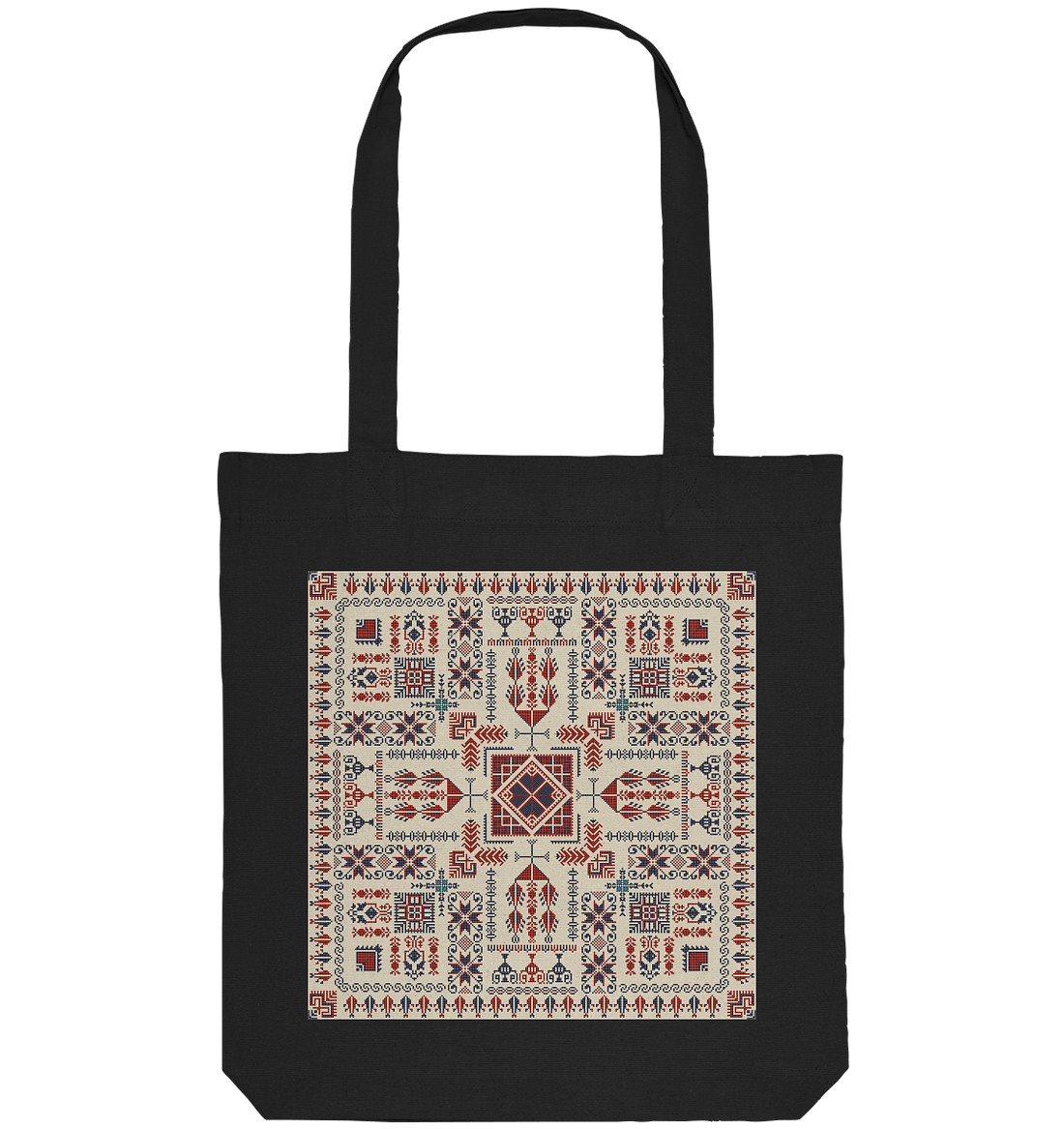 Red and Blue Pattern - Organic Tote-Bag