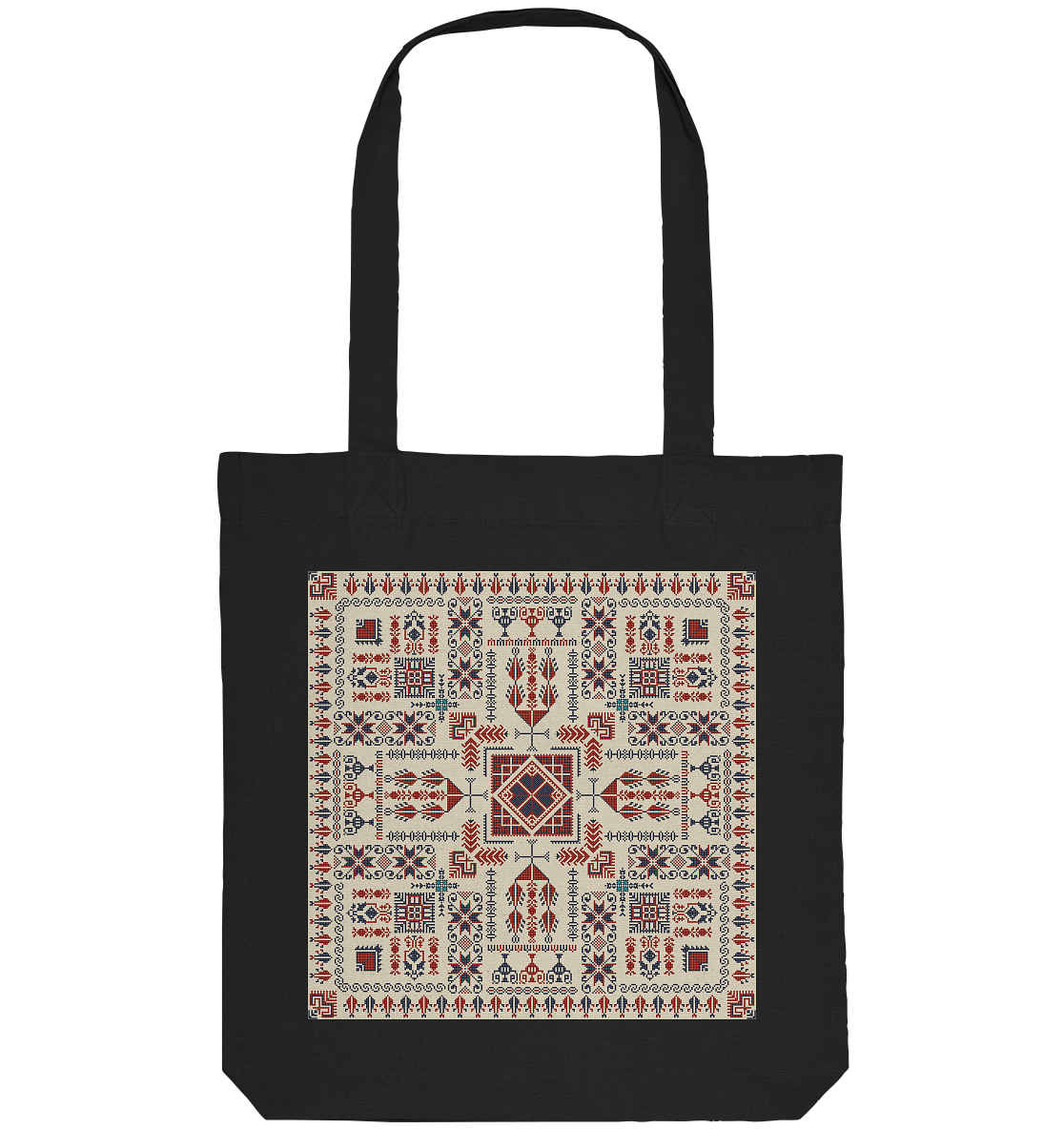 Red and Blue Pattern - Organic Tote-Bag