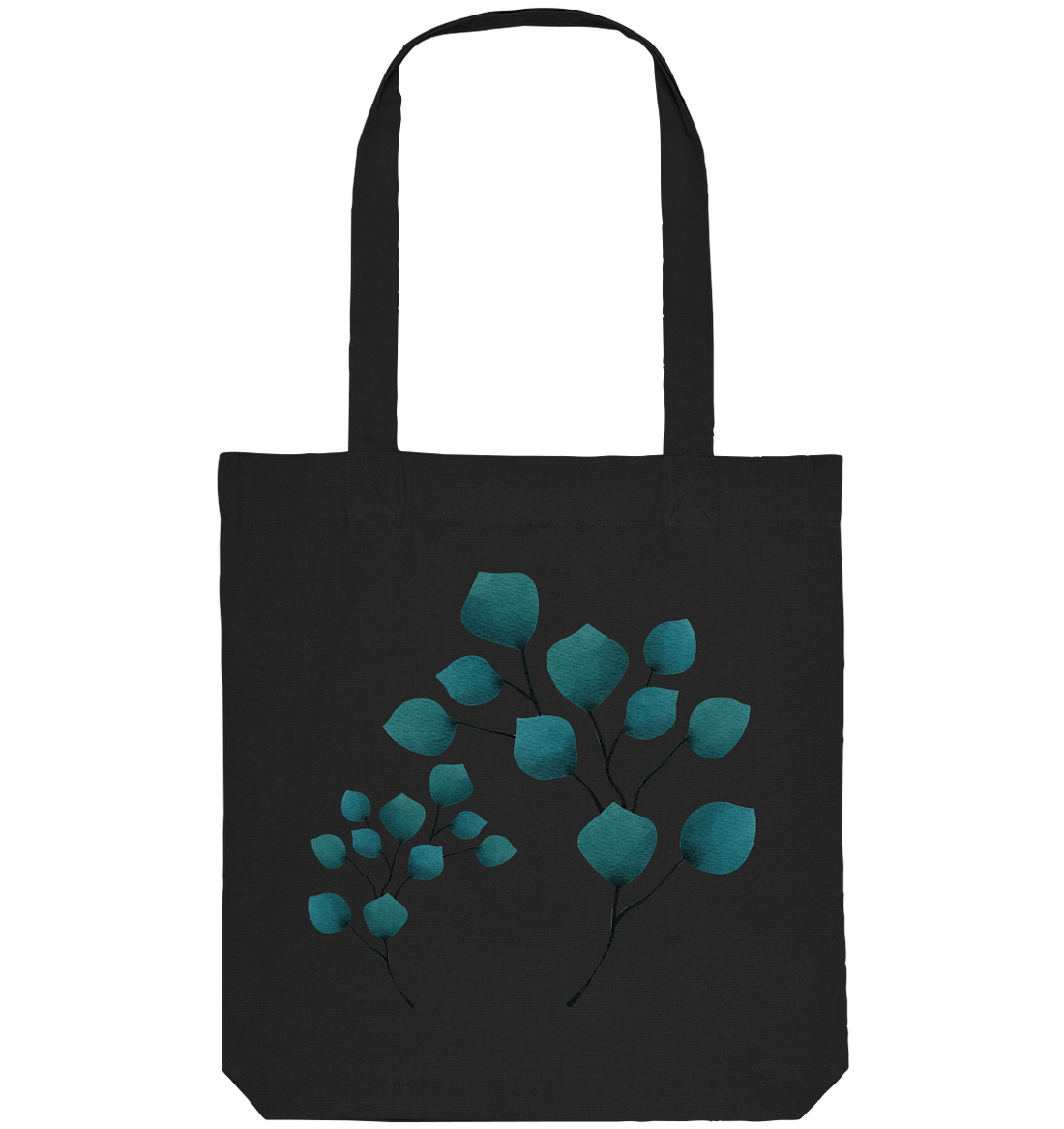 Petrol Flowers - Organic Tote-Bag
