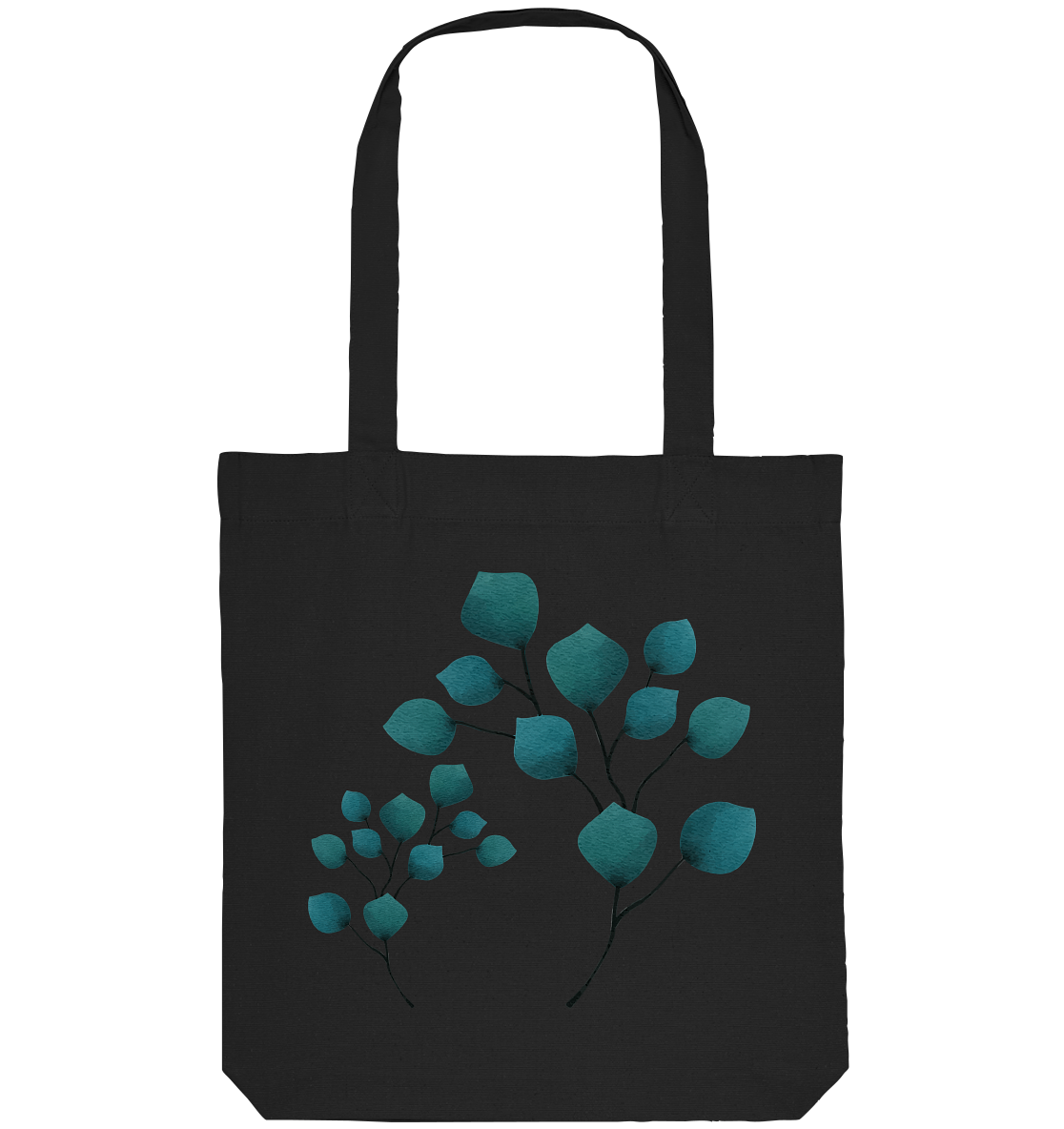 Petrol Flowers - Organic Tote-Bag