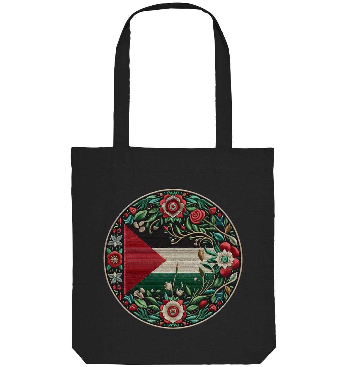 Palestine Floral Flag - Organic Tote-Bag