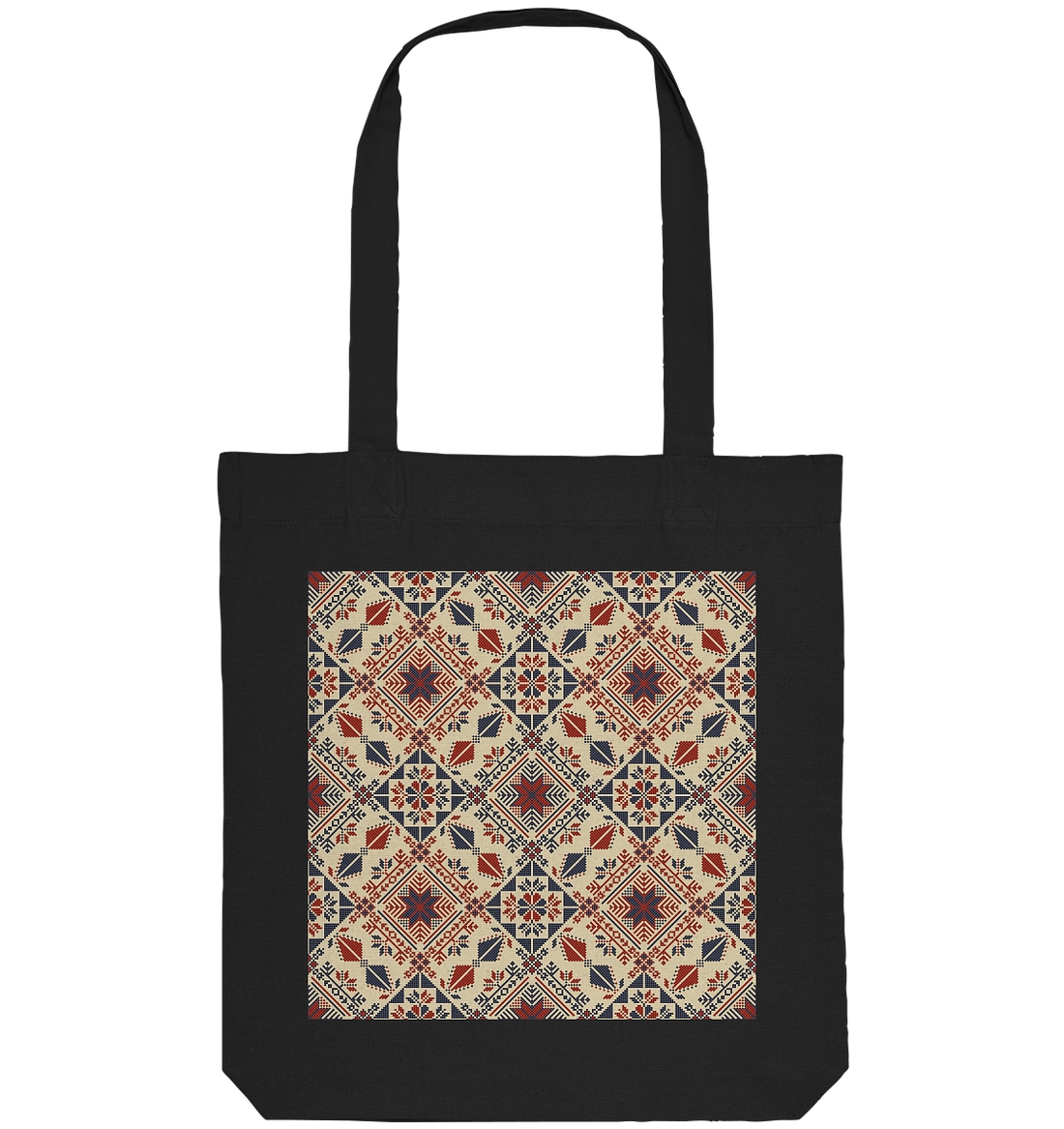 Red and Blue Circle Pattern - Organic Tote-Bag