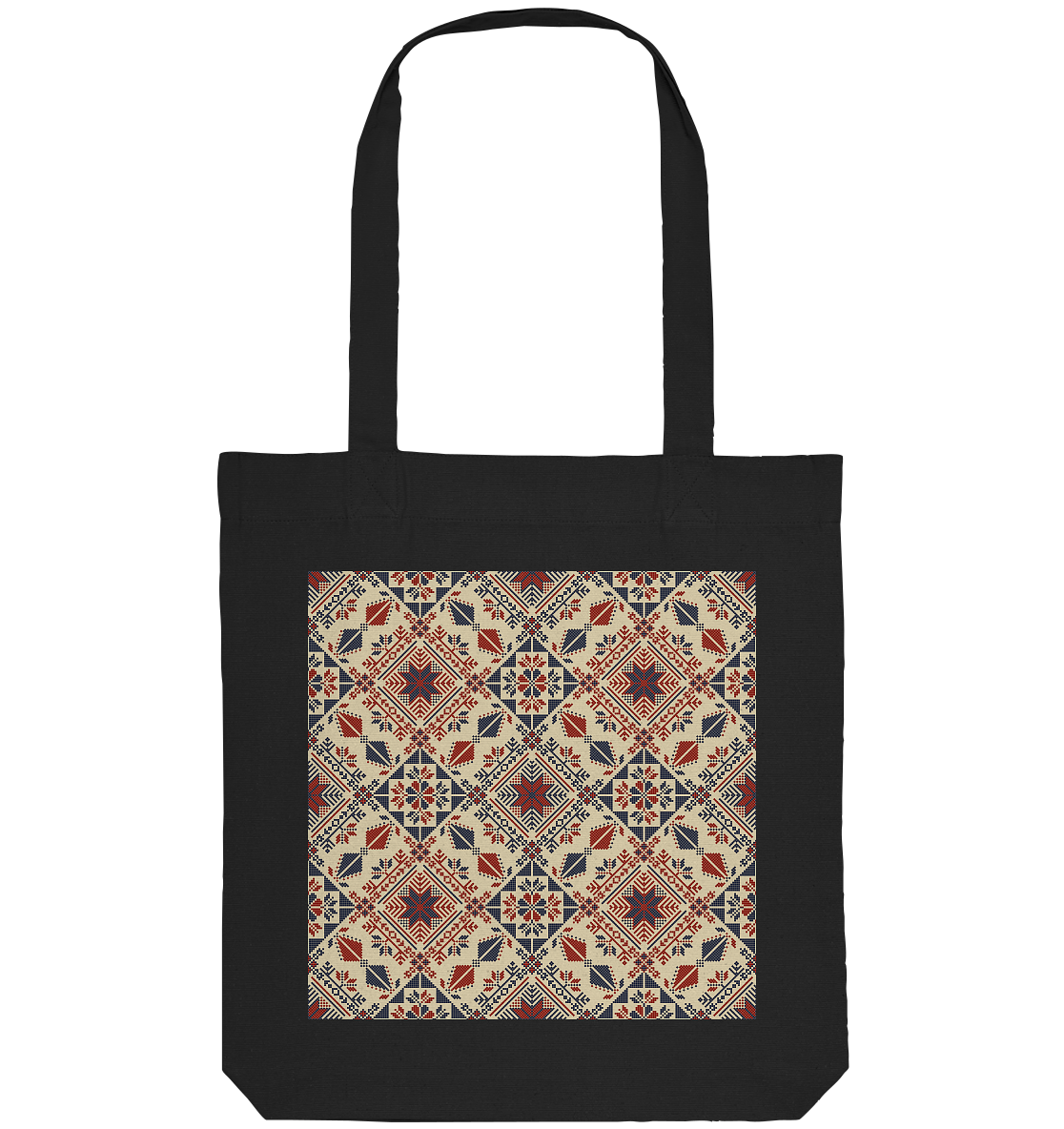 Red and Blue Circle Pattern - Organic Tote-Bag