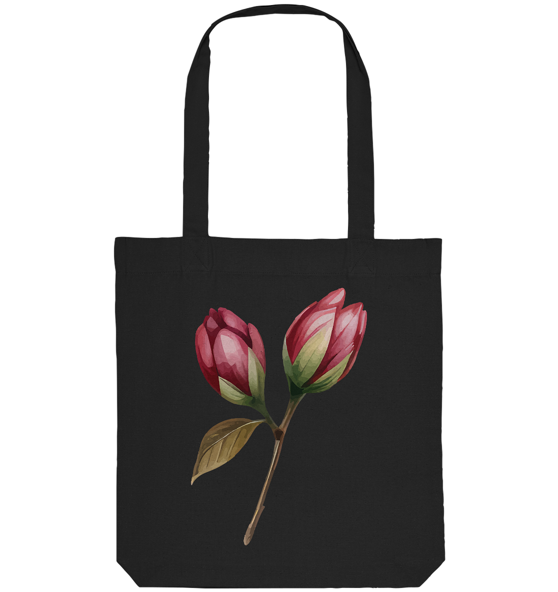 Blume Knospe Bordeaux - Organic Tote-Bag