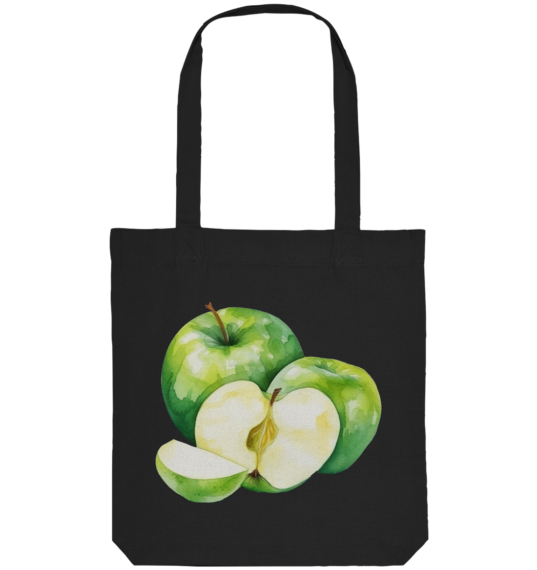 Green Apple Watercolor - Organic Tote-Bag
