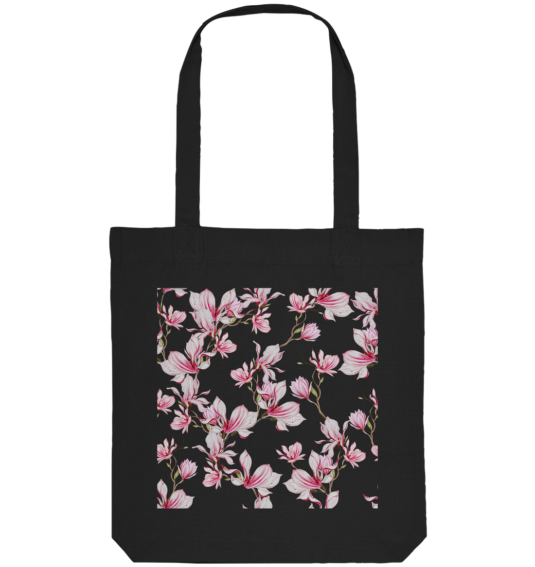 Blumenmuster Rosa - Organic Tote-Bag