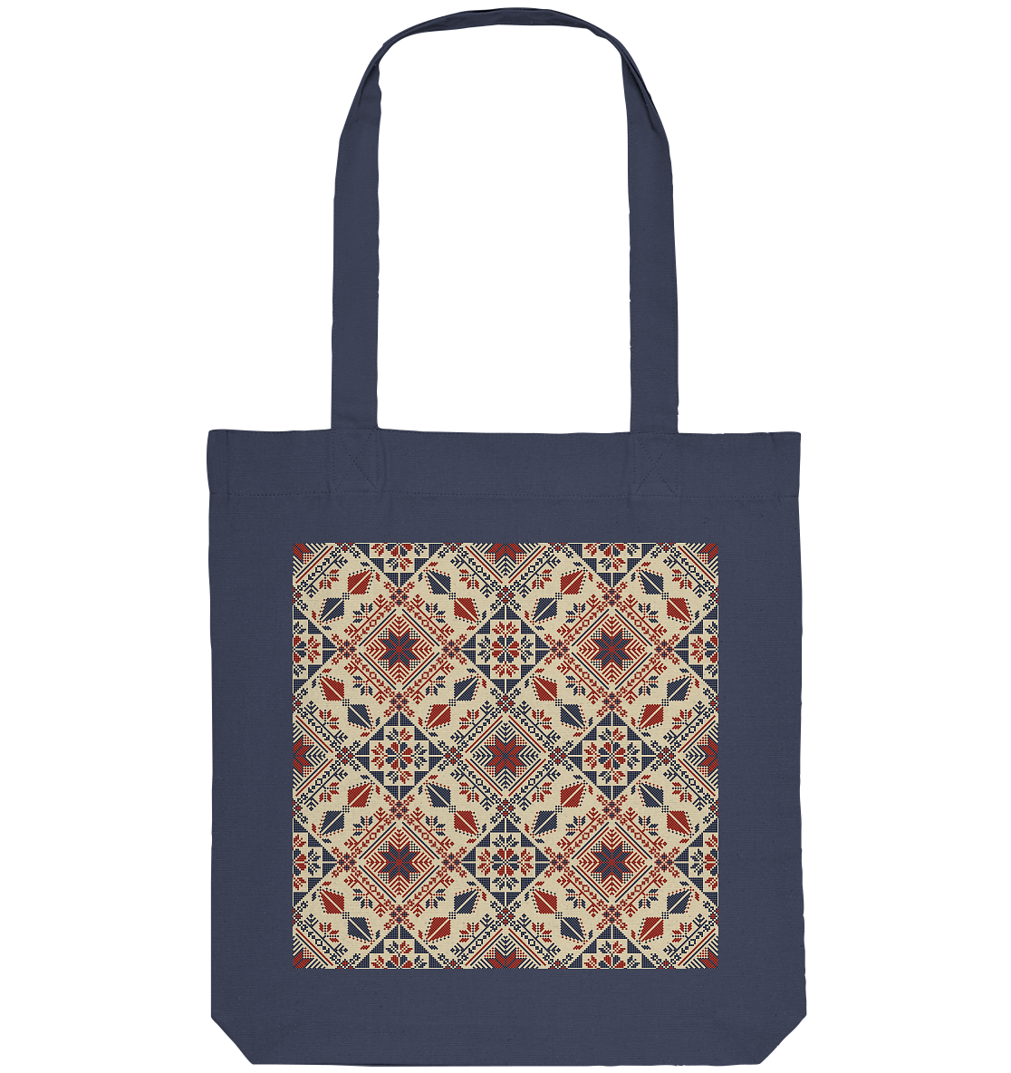 Red and Blue Circle Pattern - Organic Tote-Bag