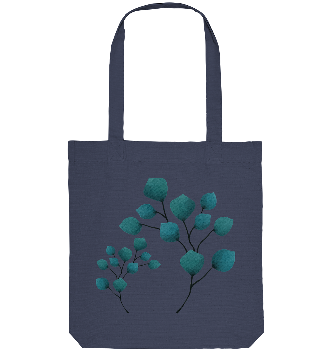 Petrol Flowers - Organic Tote-Bag