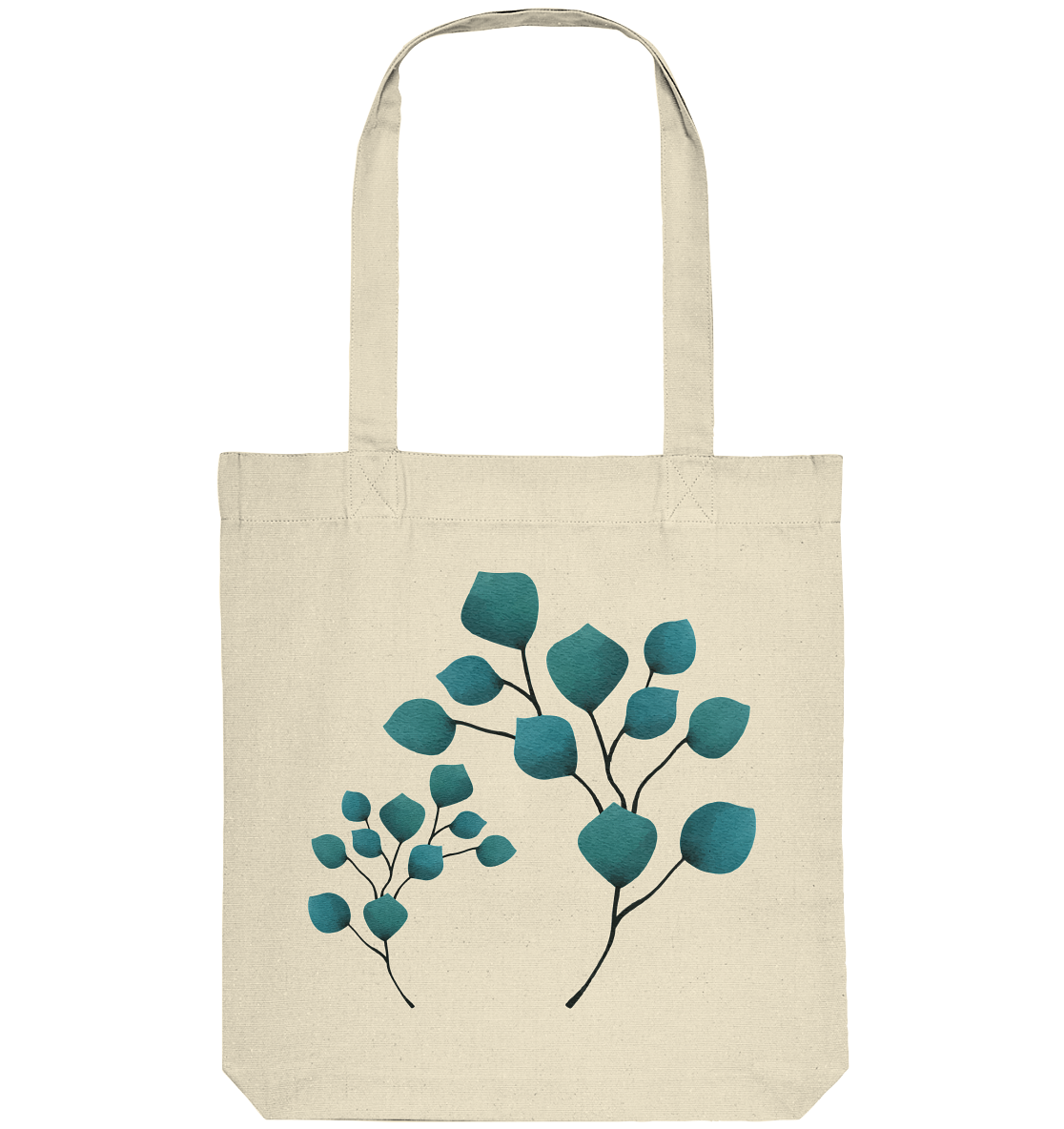 Petrol Flowers - Organic Tote-Bag