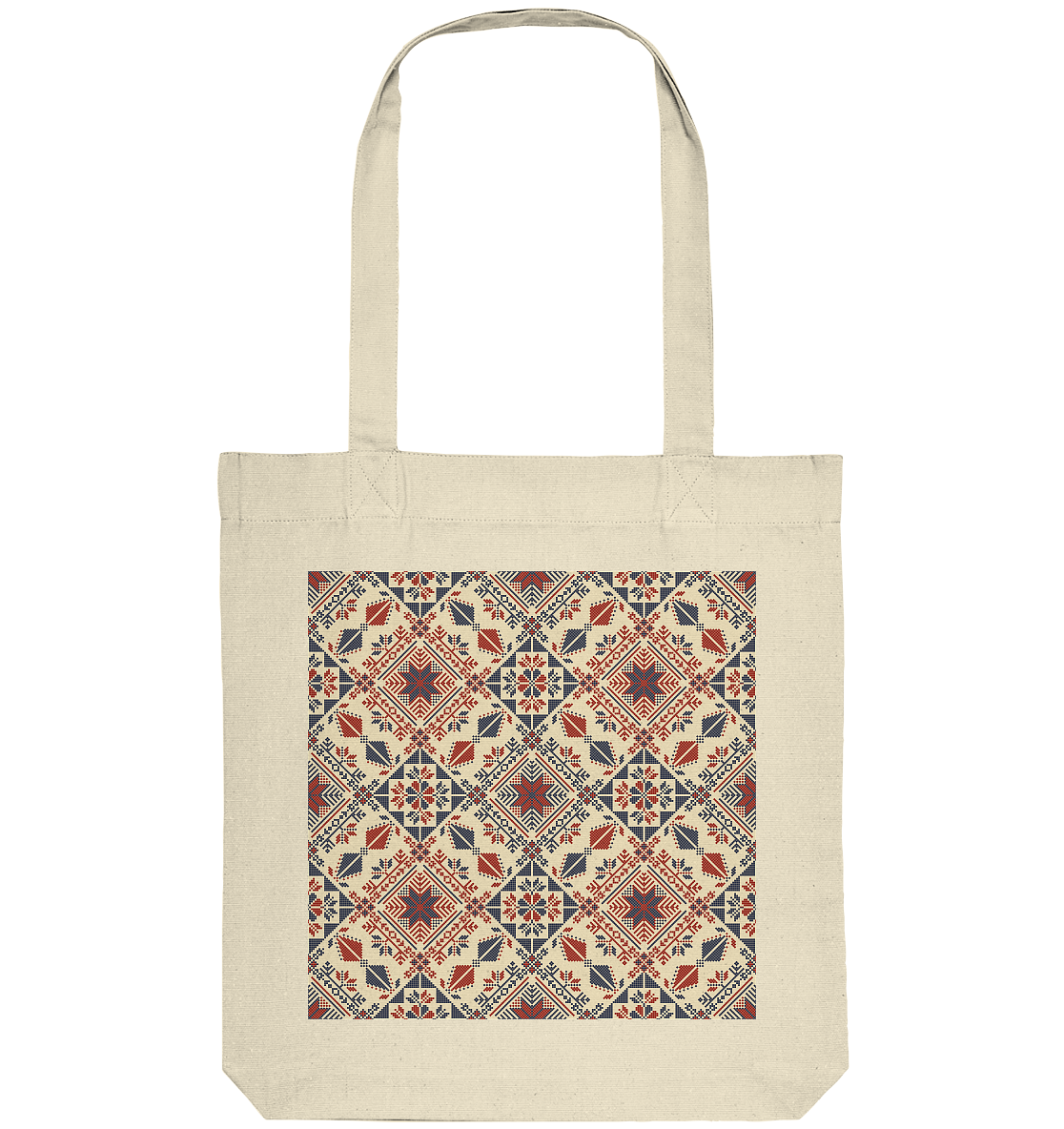 Red and Blue Circle Pattern - Organic Tote-Bag