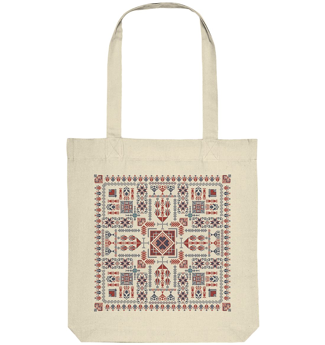 Red and Blue Pattern - Organic Tote-Bag