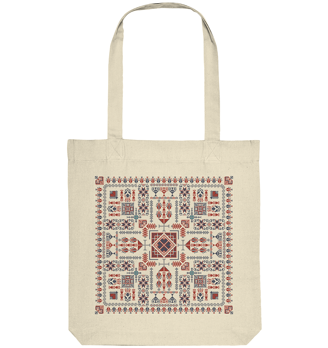 Red and Blue Pattern - Organic Tote-Bag