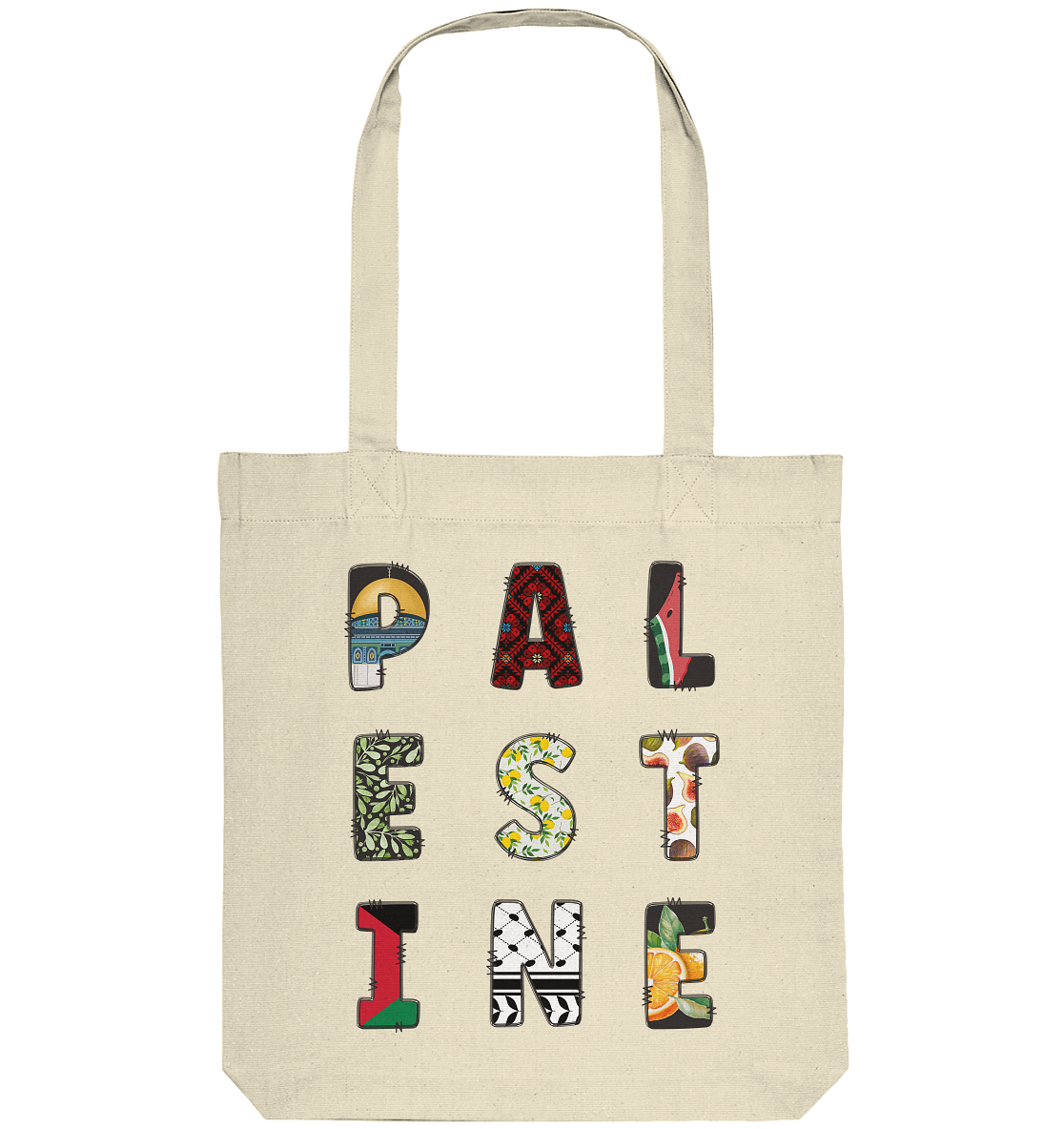 Palestine single letters - Organic Tote-Bag