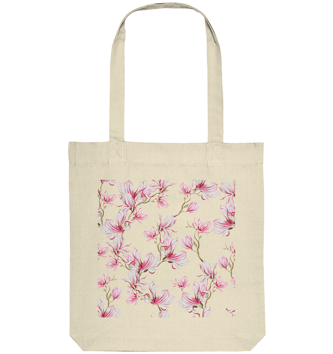 Blumenmuster Rosa - Organic Tote-Bag