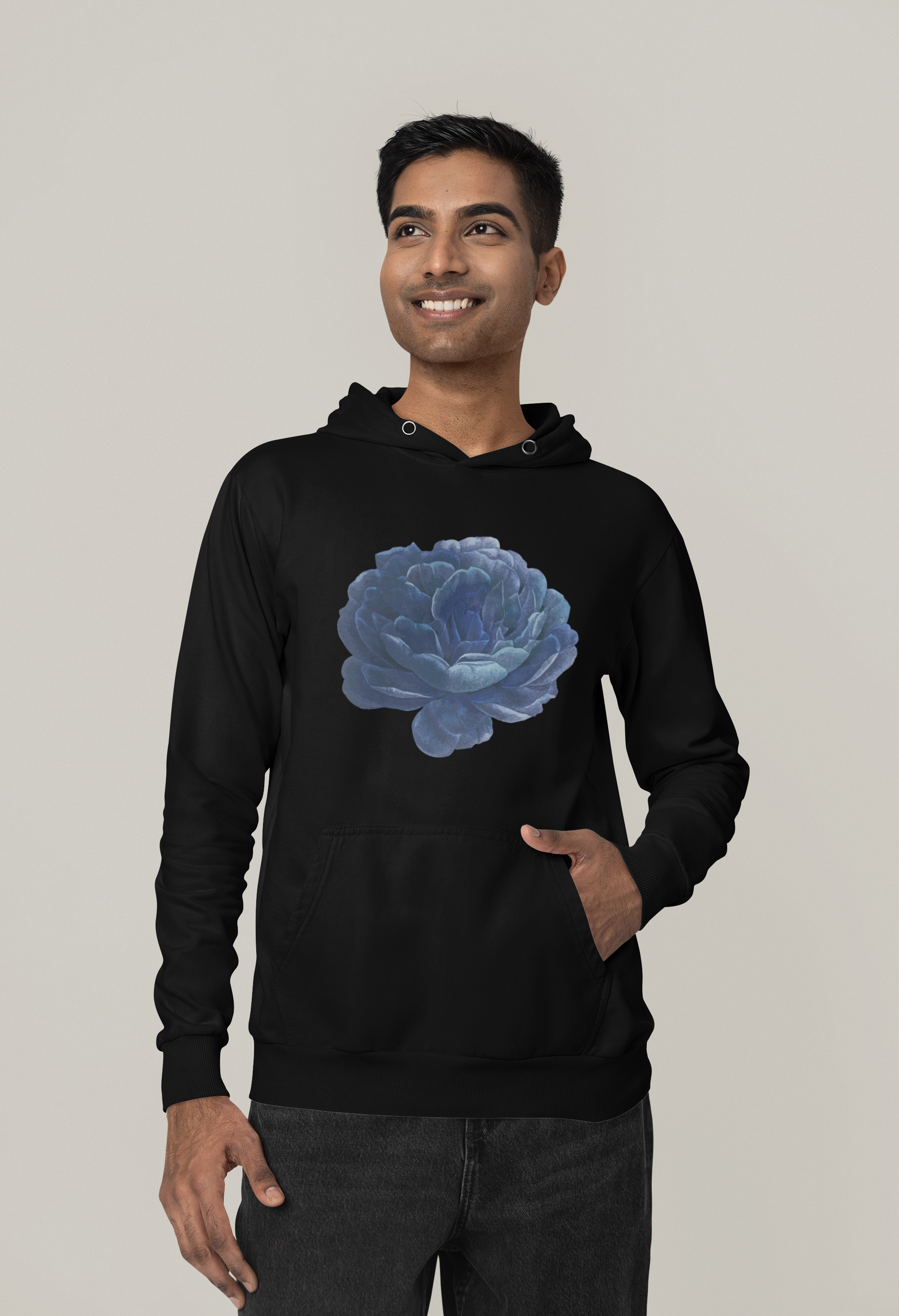 Blue Flower - Organic Hoodie