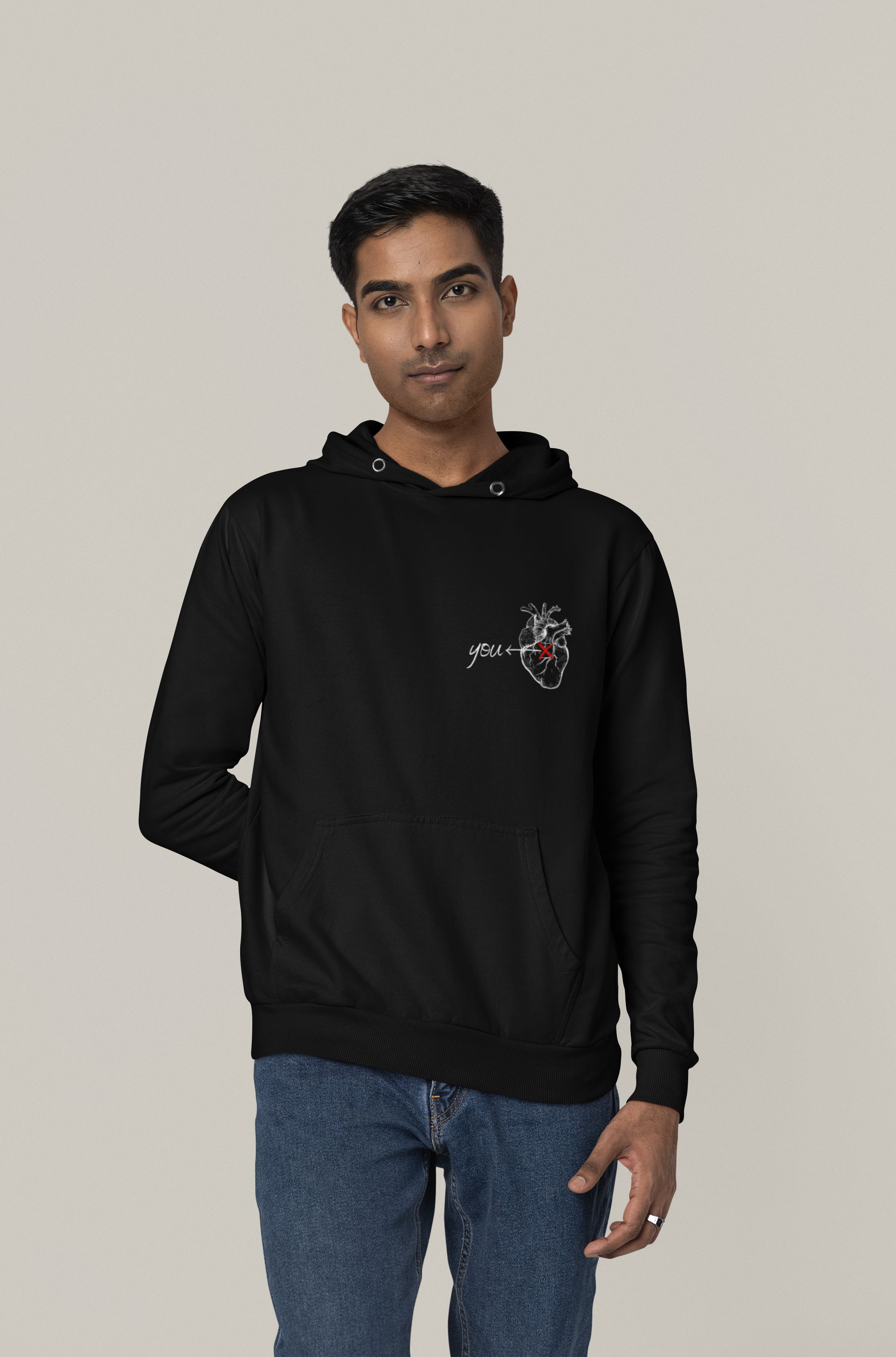 You - Heart - Organic Hoodie