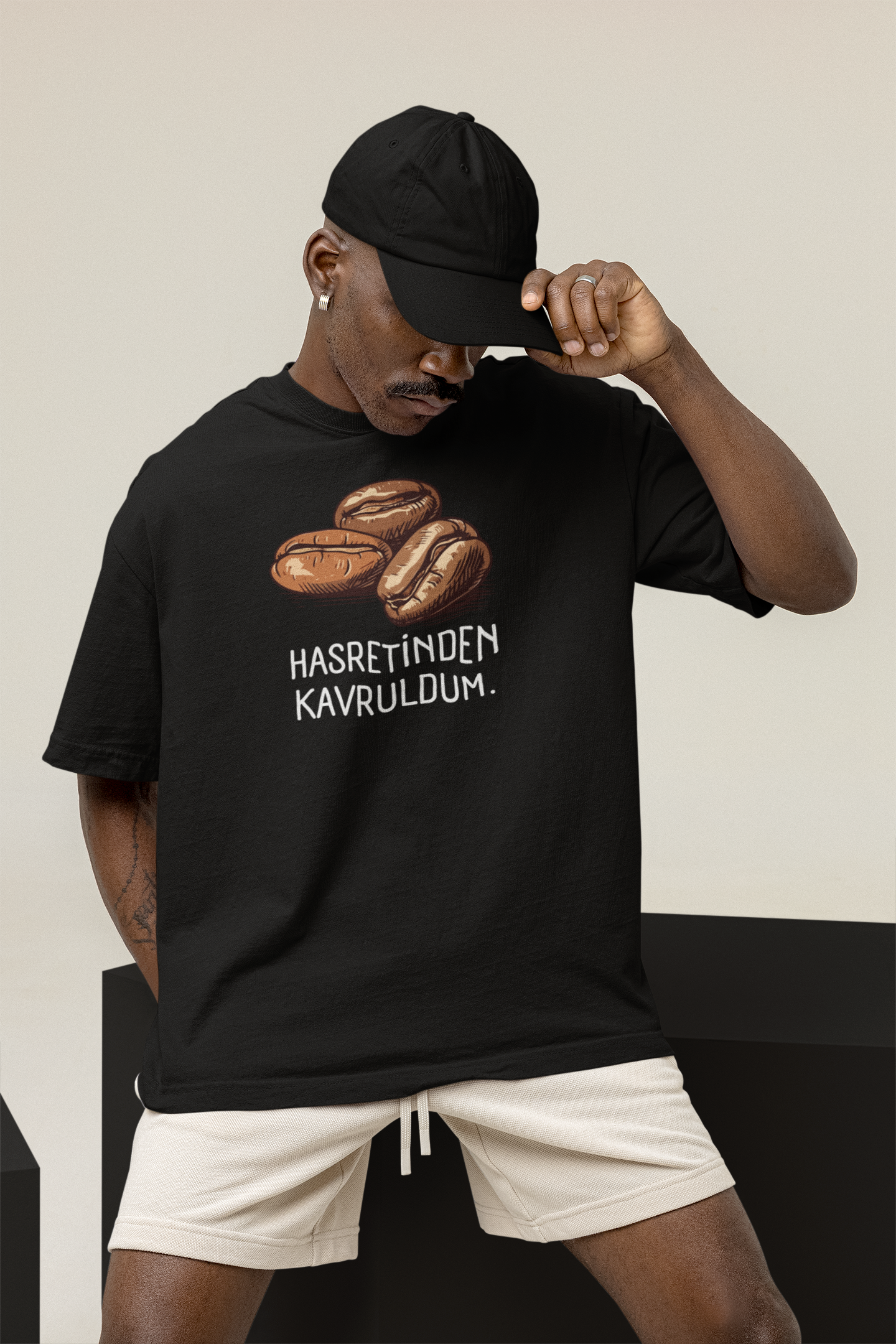 Hasretinden kavruldum. - Oversized Unisex T-Shirt