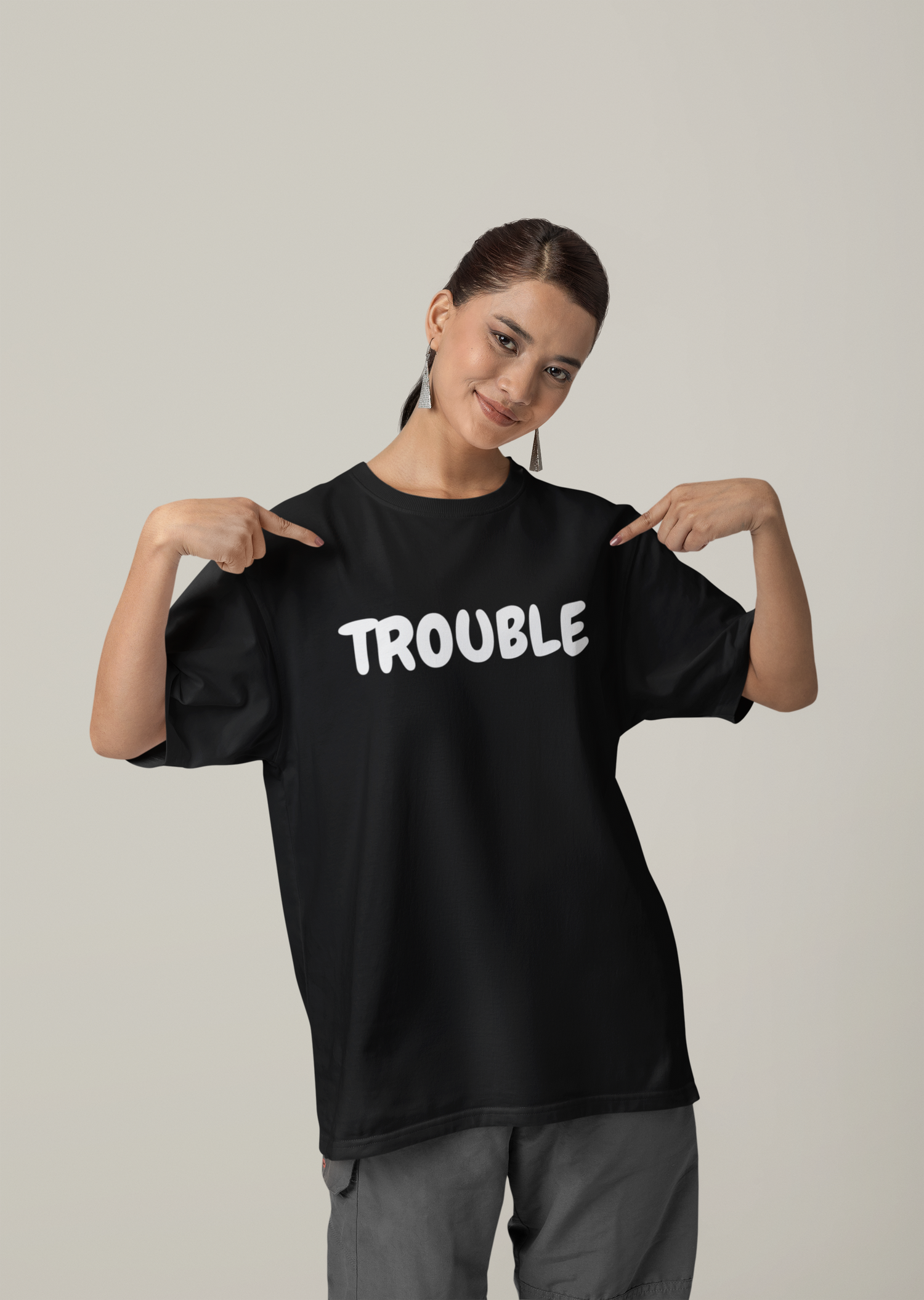 Trouble - Oversized Unisex T-Shirt