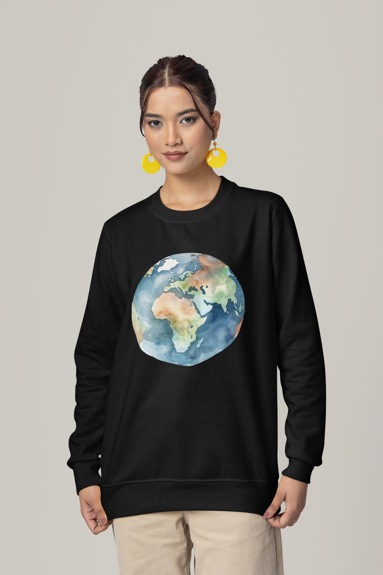 Watercolor Earth - Basic Sweatshirt