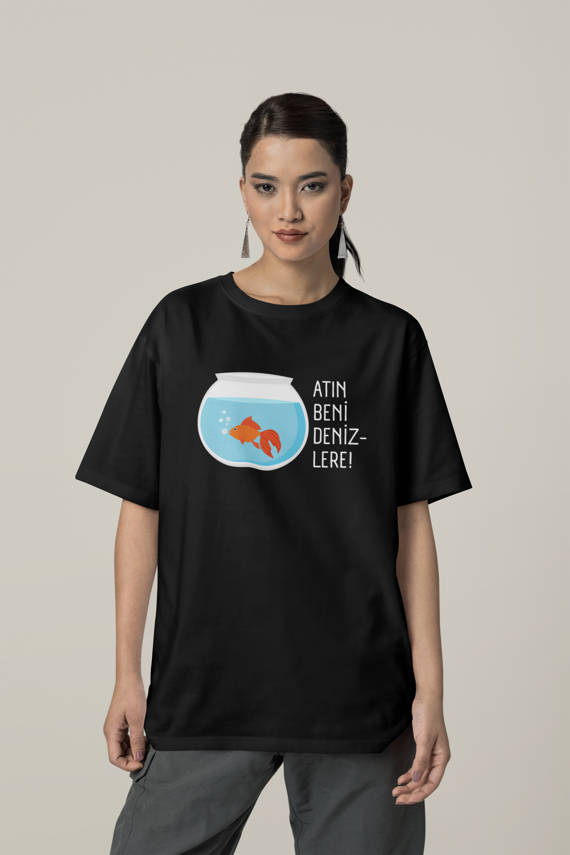 ATIN BENİ DENİZLERE! - Oversized Unisex T-Shirt